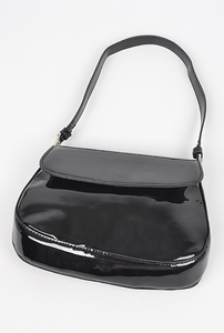 Faux Leather Simple Shoulder Bag