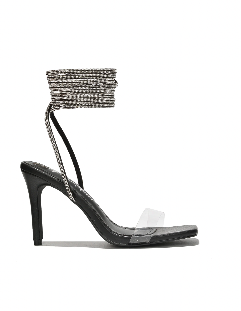 Anjela Rhinestone Heels (Black)