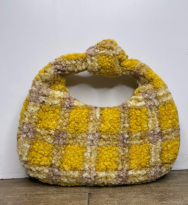 Plaid Cozy Bag-Yellow