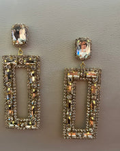 Load image into Gallery viewer, Rectangle Drop Earring-Gold/Silver
